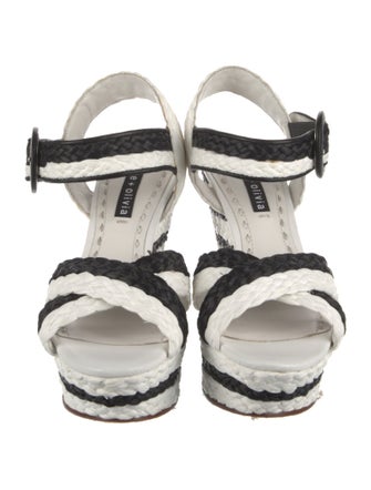 Alice + Olivia Printed Braided Accents Espadrilles