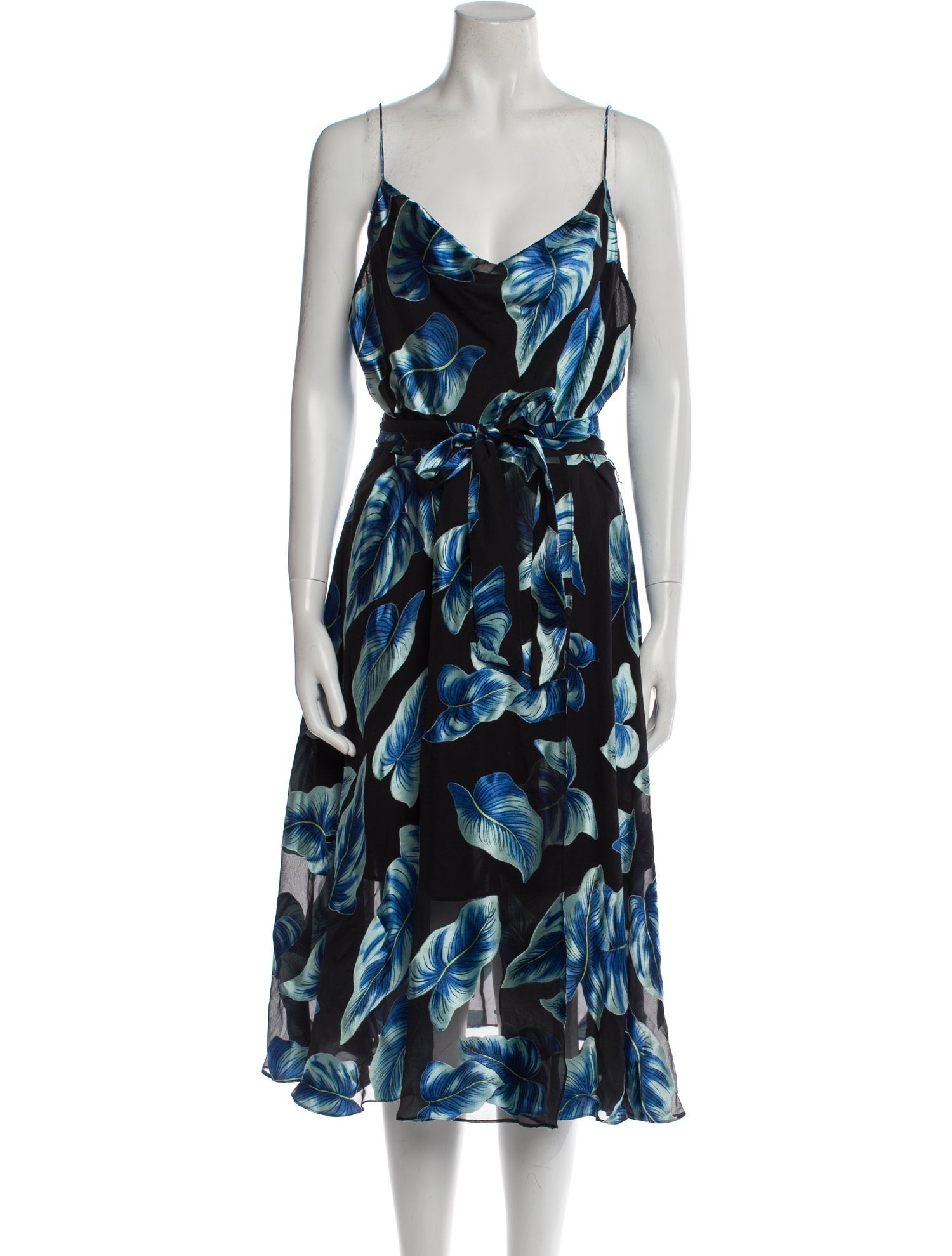 Alice + Olivia Floral Print Midi Length Dress