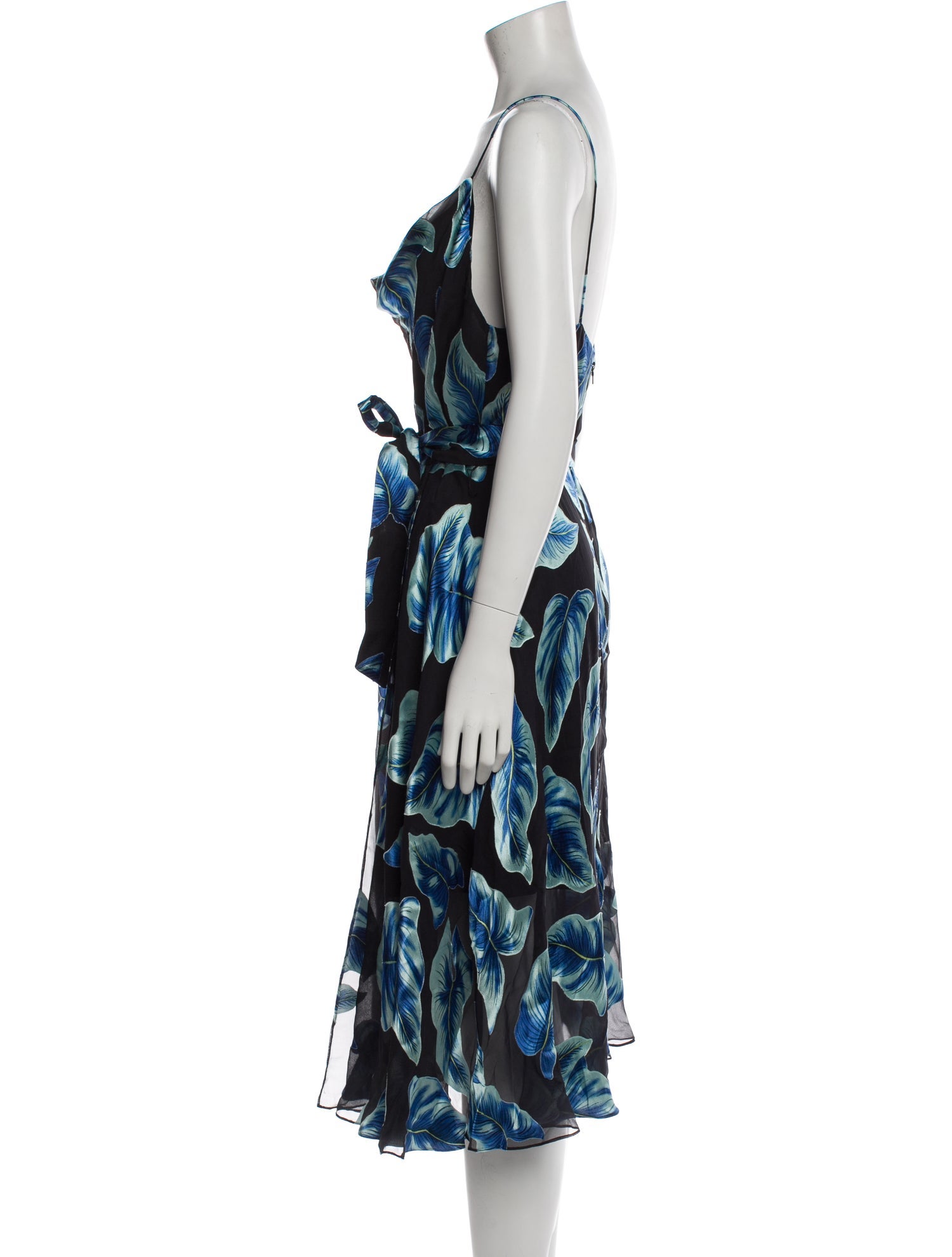 Alice + Olivia Floral Print Midi Length Dress