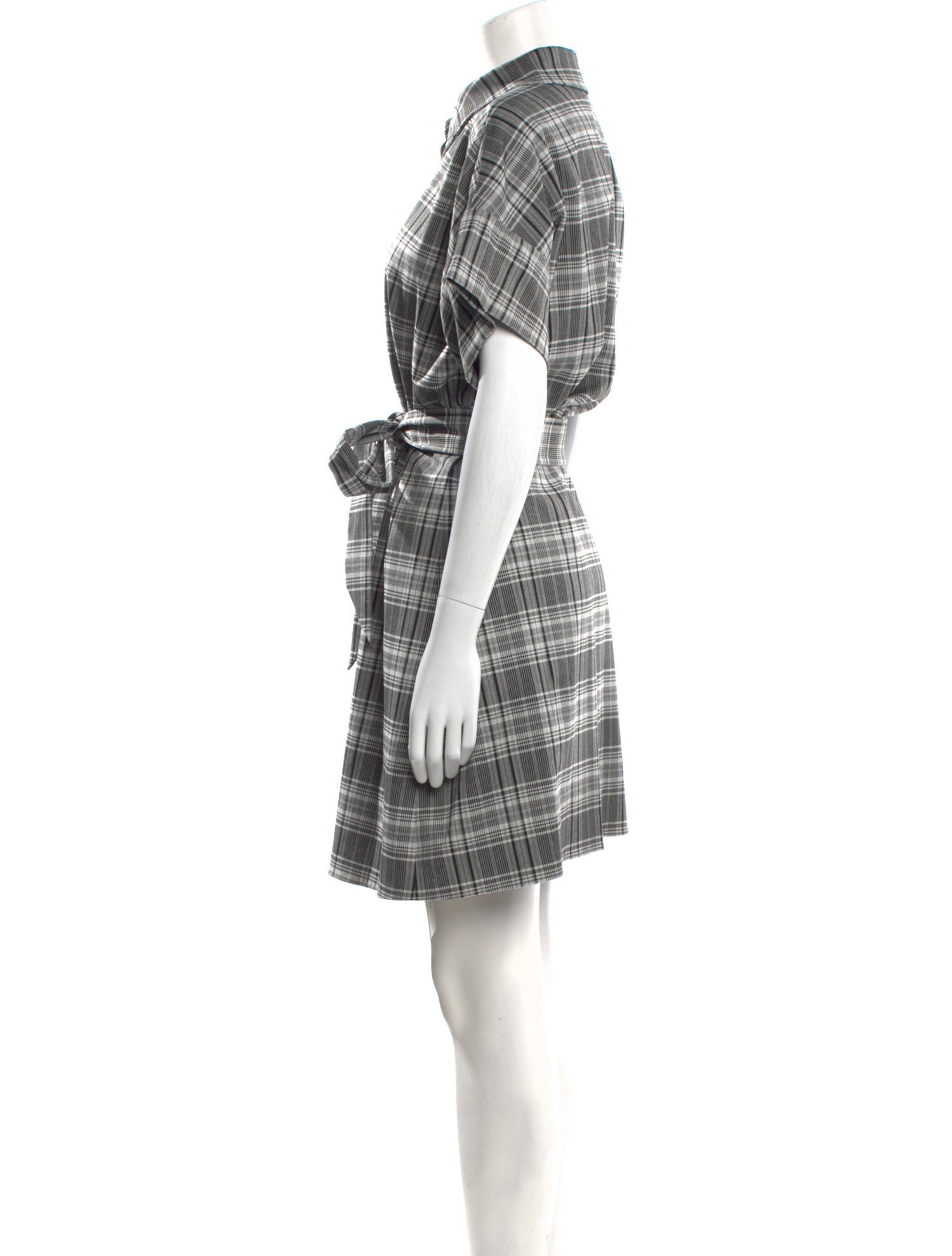 Alice + Olivia Plaid Print Mini Dress
