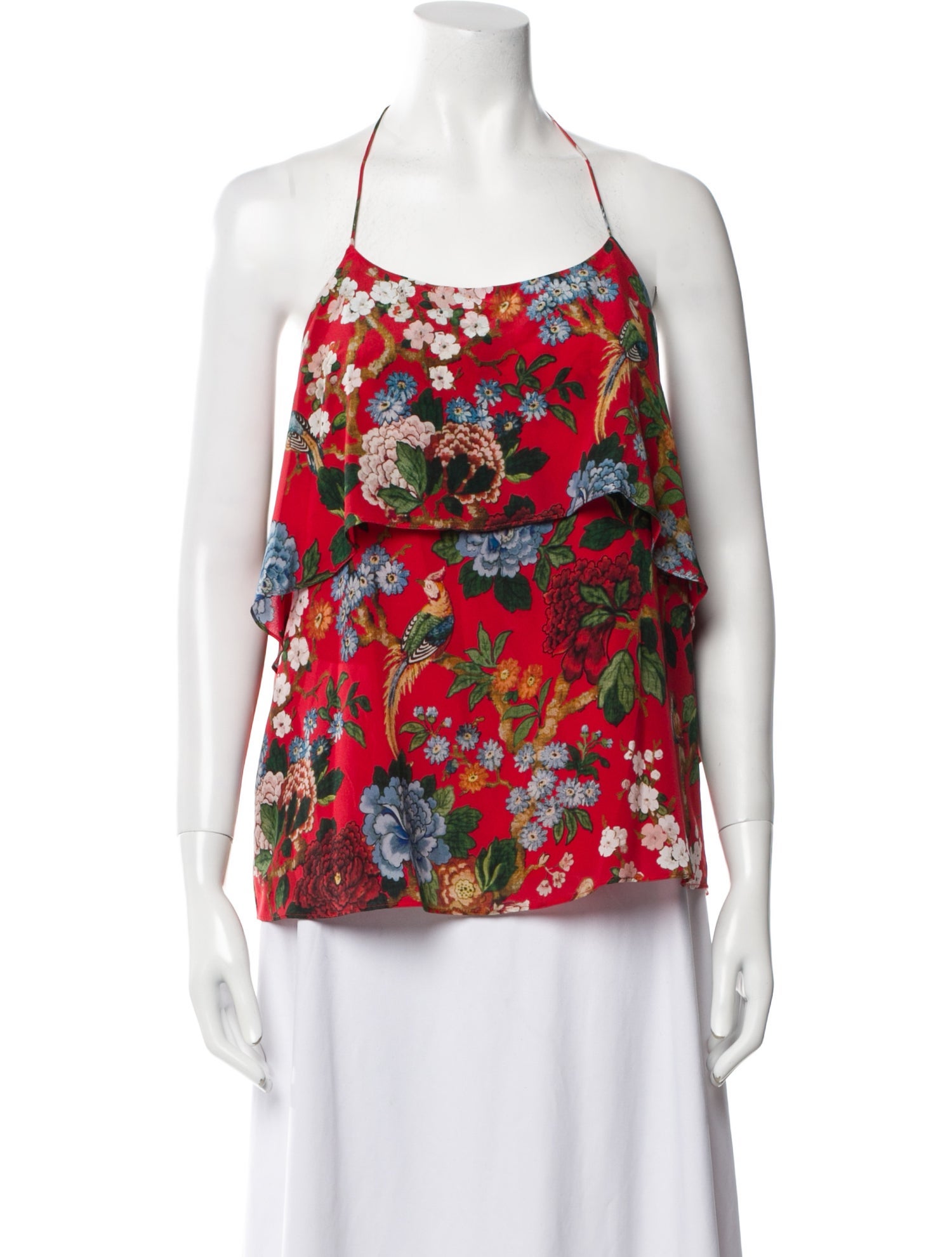 Alice + Olivia Silk Floral Print Blouse