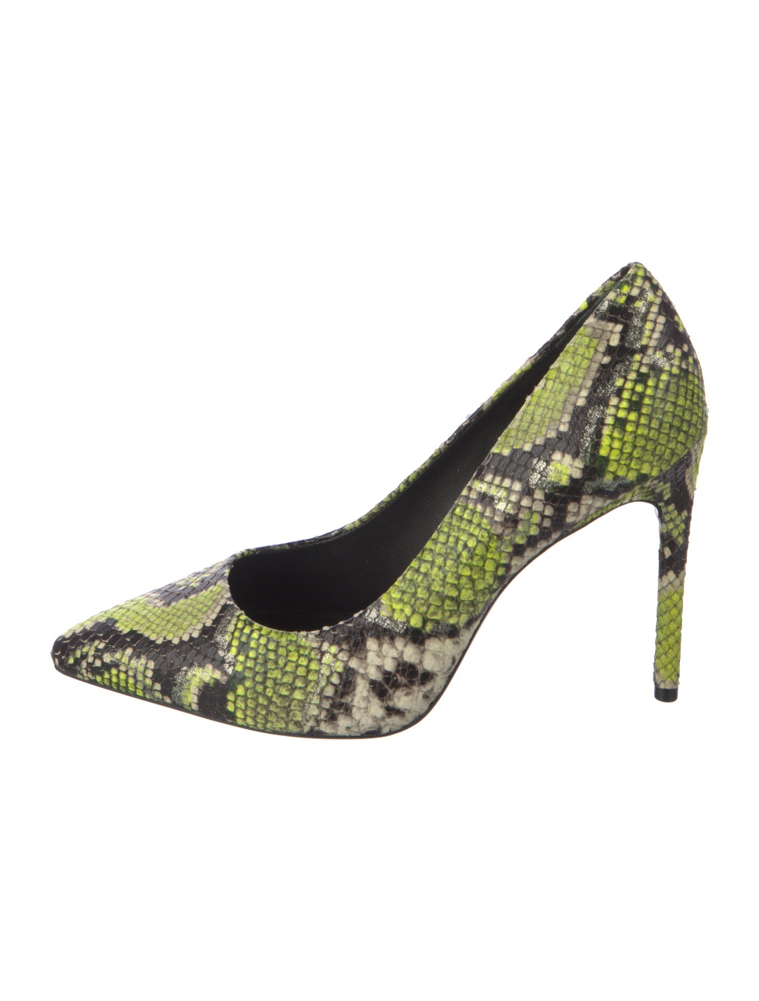 Alice + Olivia Snakeskin Printed Pumps