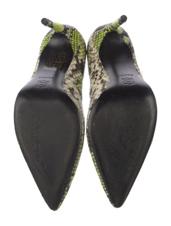 Alice + Olivia Snakeskin Printed Pumps