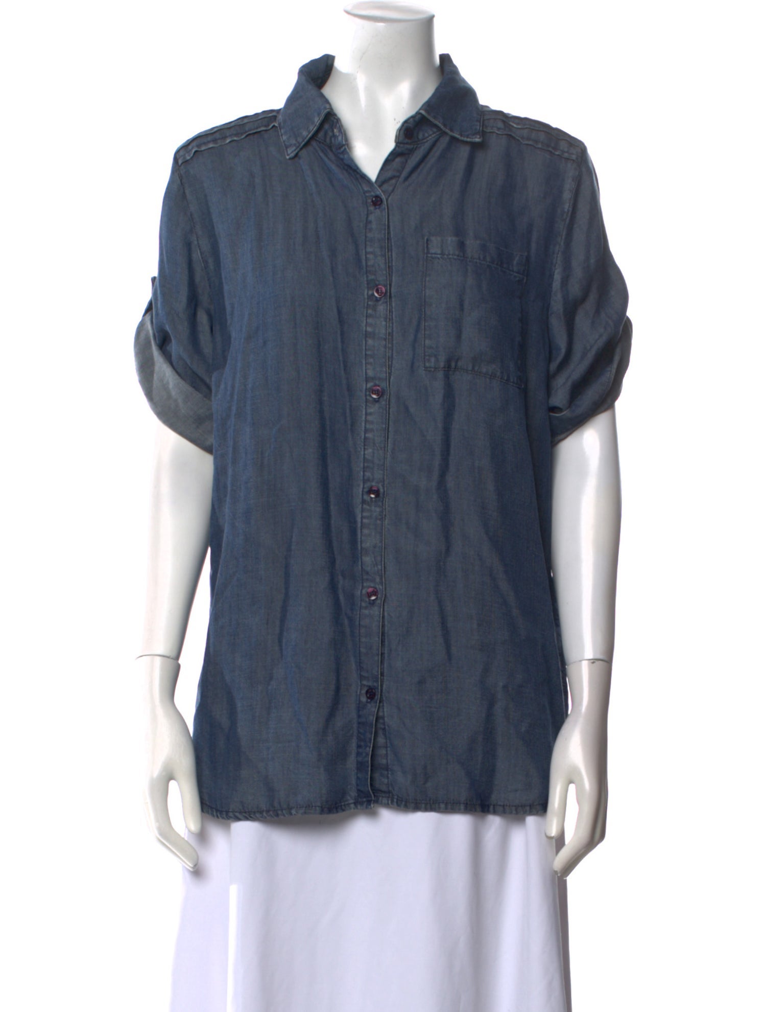 Alice + Olivia Short Sleeve Button-Up Top