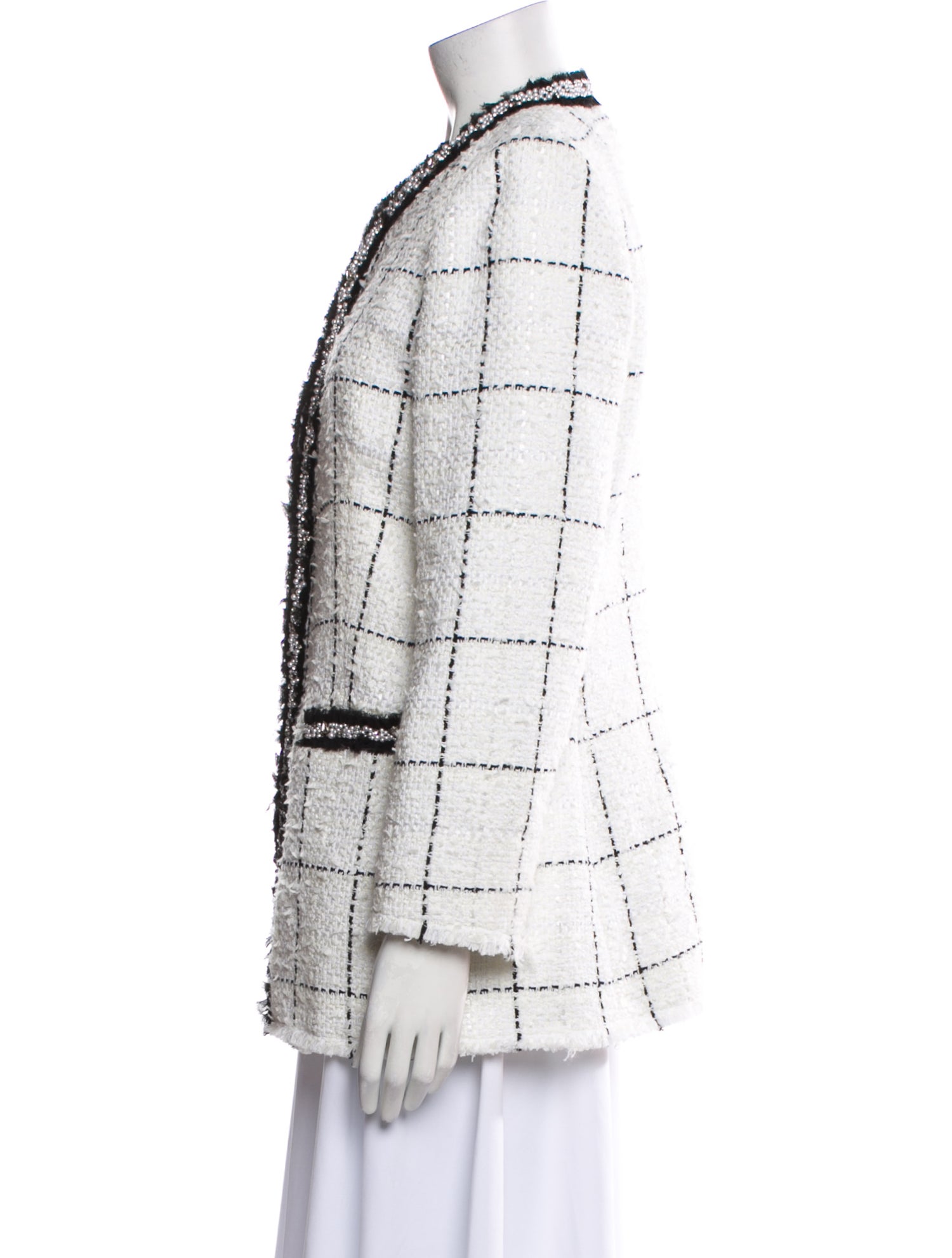 Alice + Olivia Plaid Print Evening Jacket