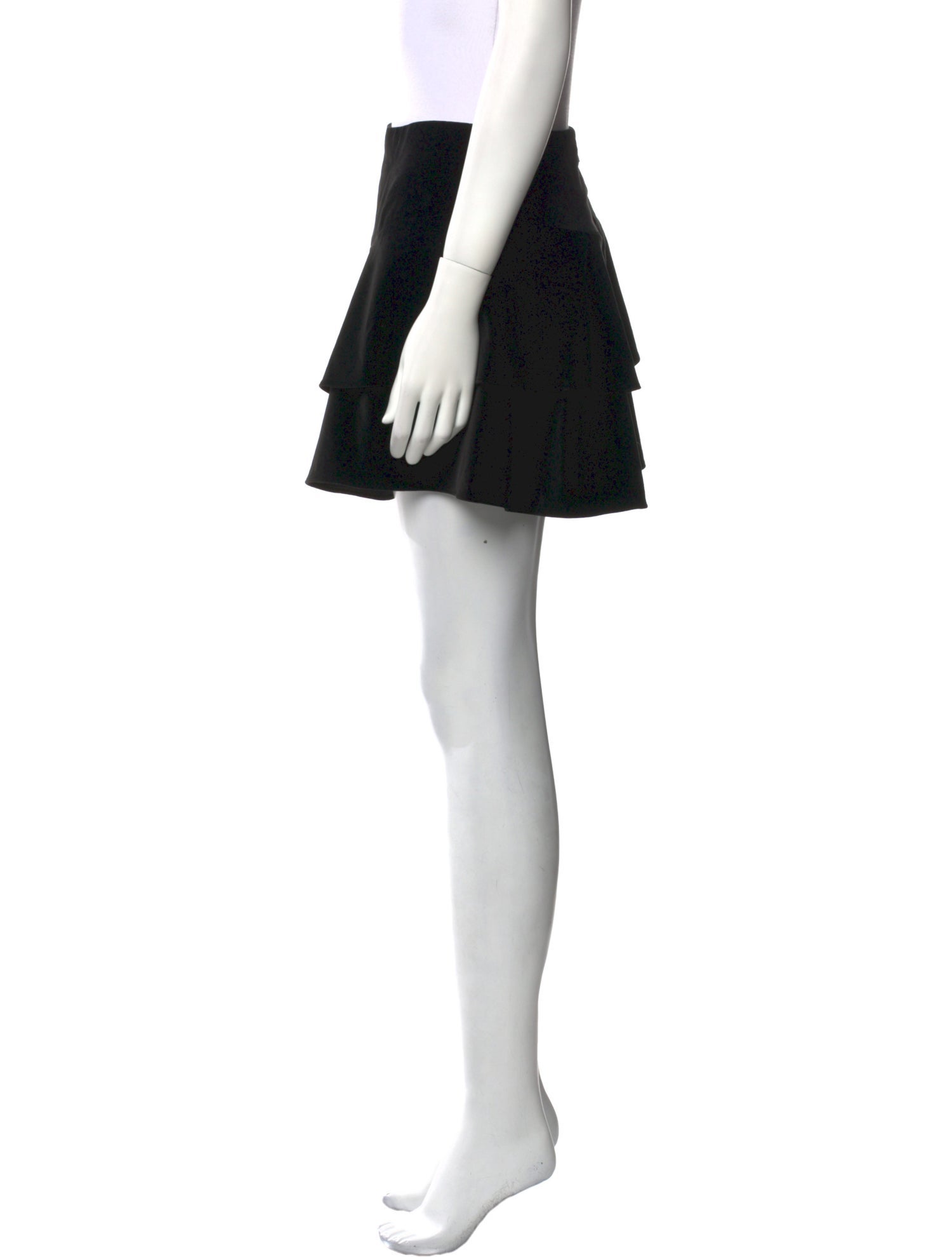 Alice + Olivia Pleated Accents Mini Skirt