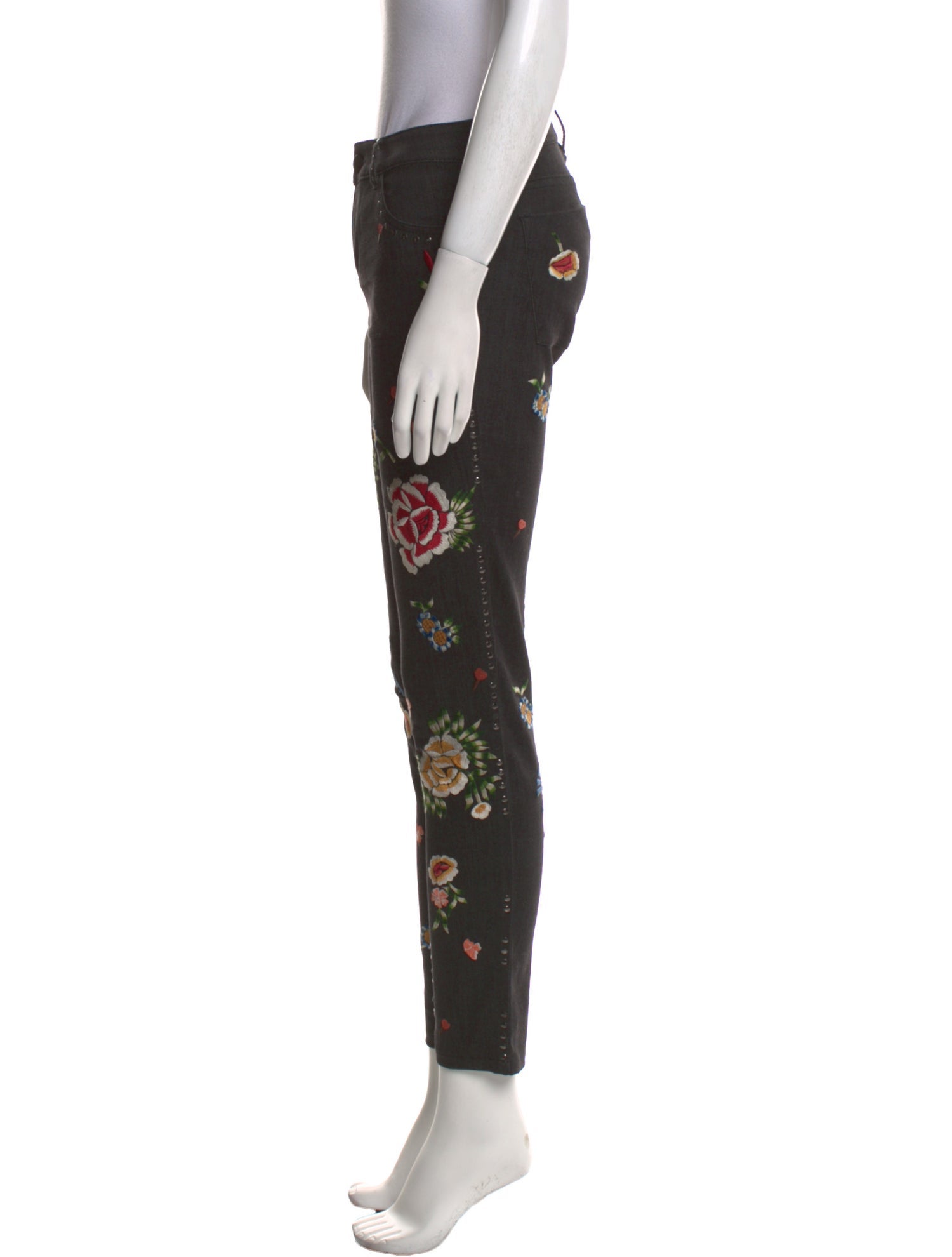 Alice + Olivia Floral Print Straight Leg Pants