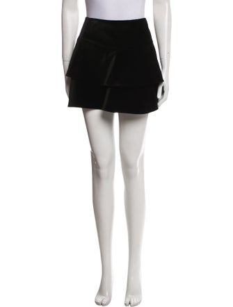 Alice + Olivia Pleated Accents Mini Skirt