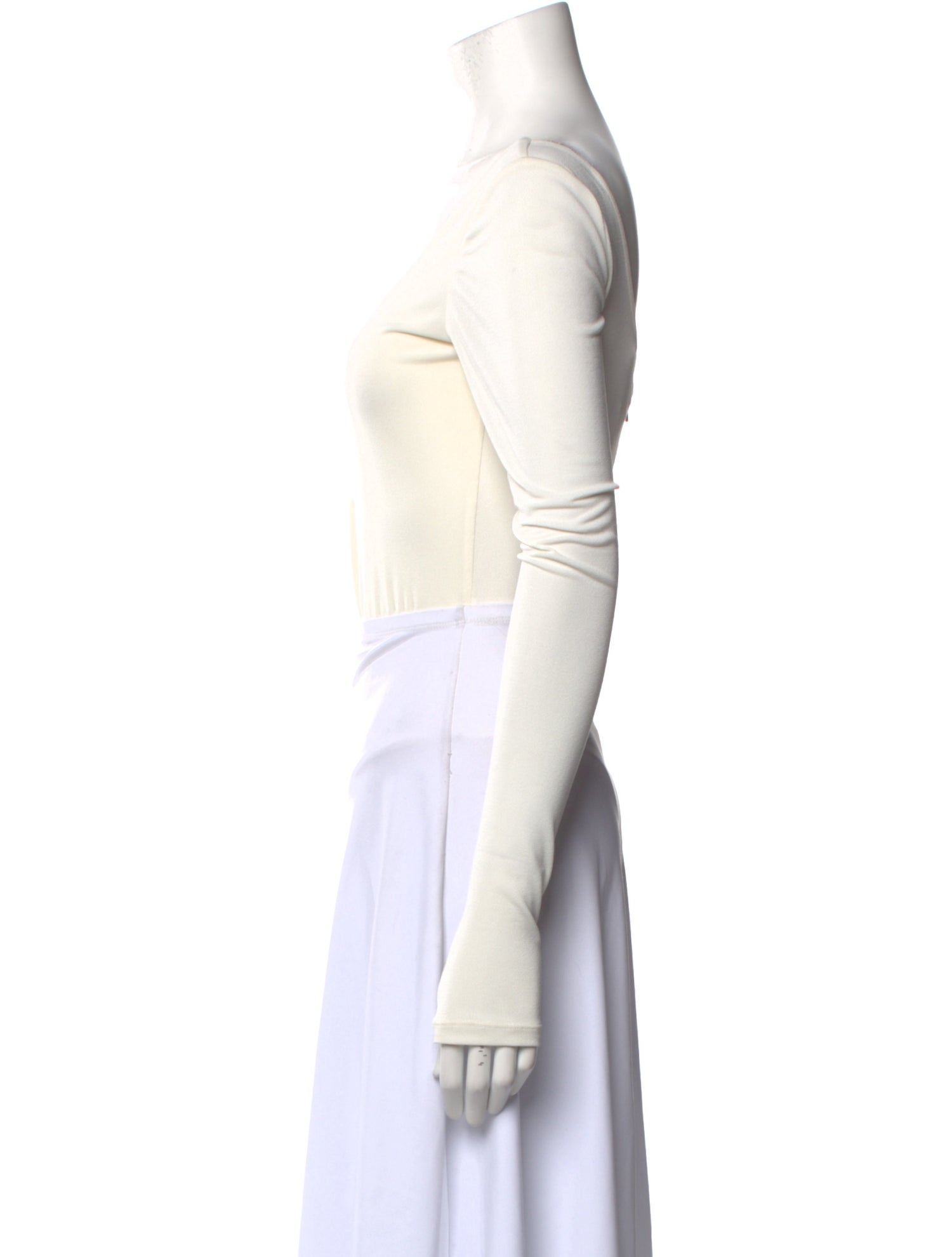 Alice + Olivia Scoop Neck Long Sleeve Crop Top