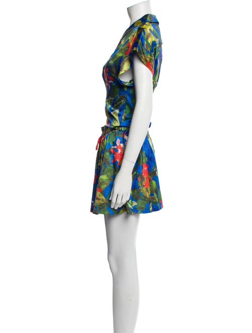 Alice + Olivia Floral Print Ruffle Embellishment Short Set