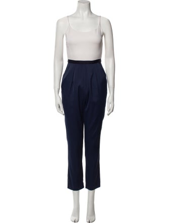 Alice + Olivia Silk Scoop Neck Jumpsuit