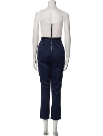 Alice + Olivia Silk Scoop Neck Jumpsuit