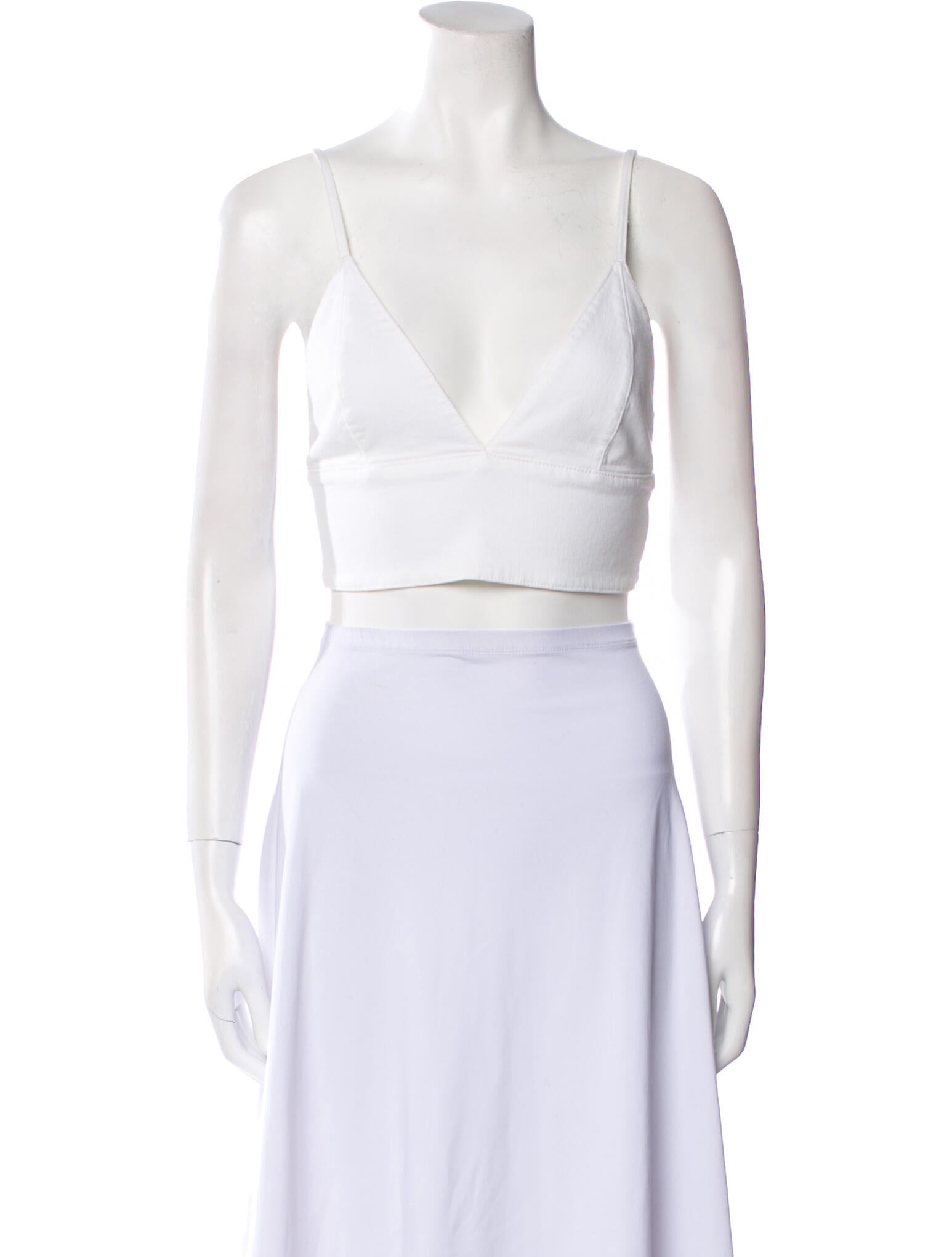 Alice + Olivia V-Neck Sleeveless Crop Top