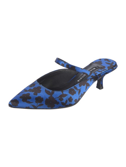 Alice + Olivia Satin Printed Mules