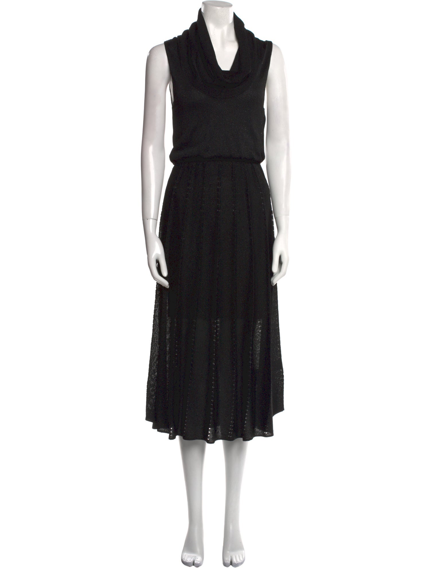 Alice + Olivia Cowl Neck Midi Length Dress