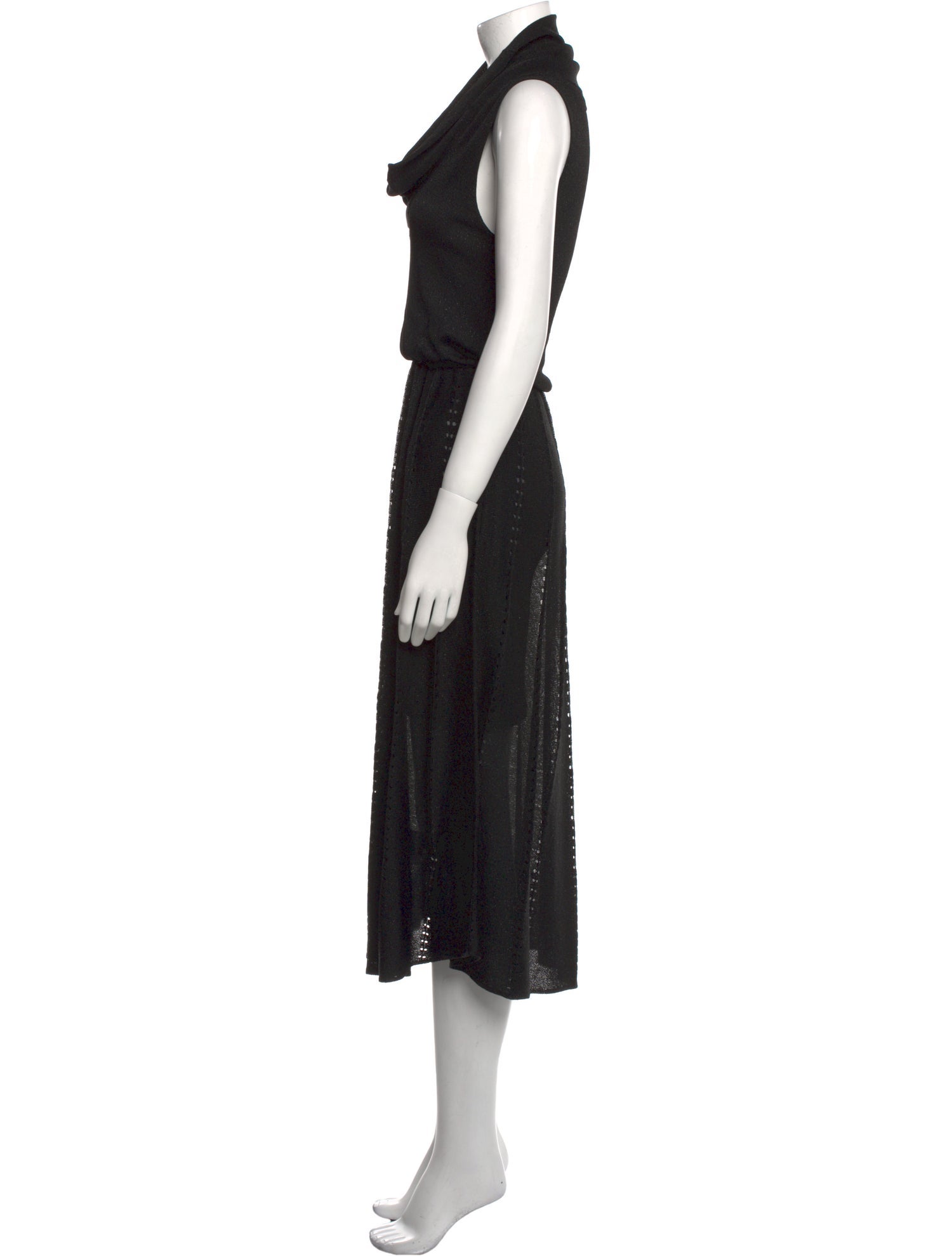 Alice + Olivia Cowl Neck Midi Length Dress