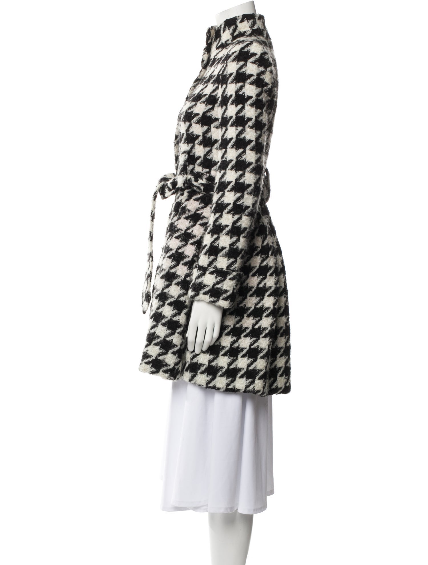 Alice + Olivia Houndstooth Print Coat