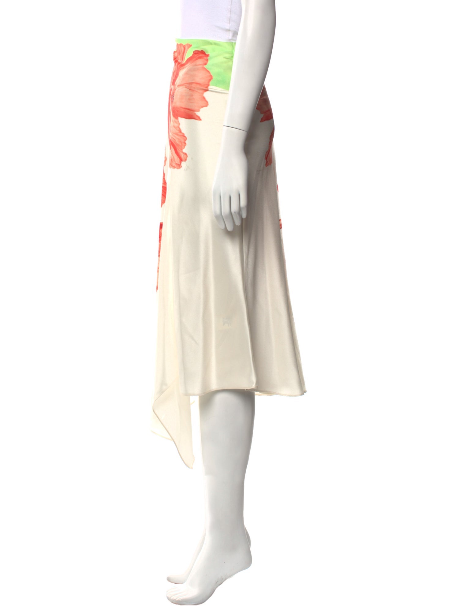 Alice + Olivia Floral Print Midi Length Skirt