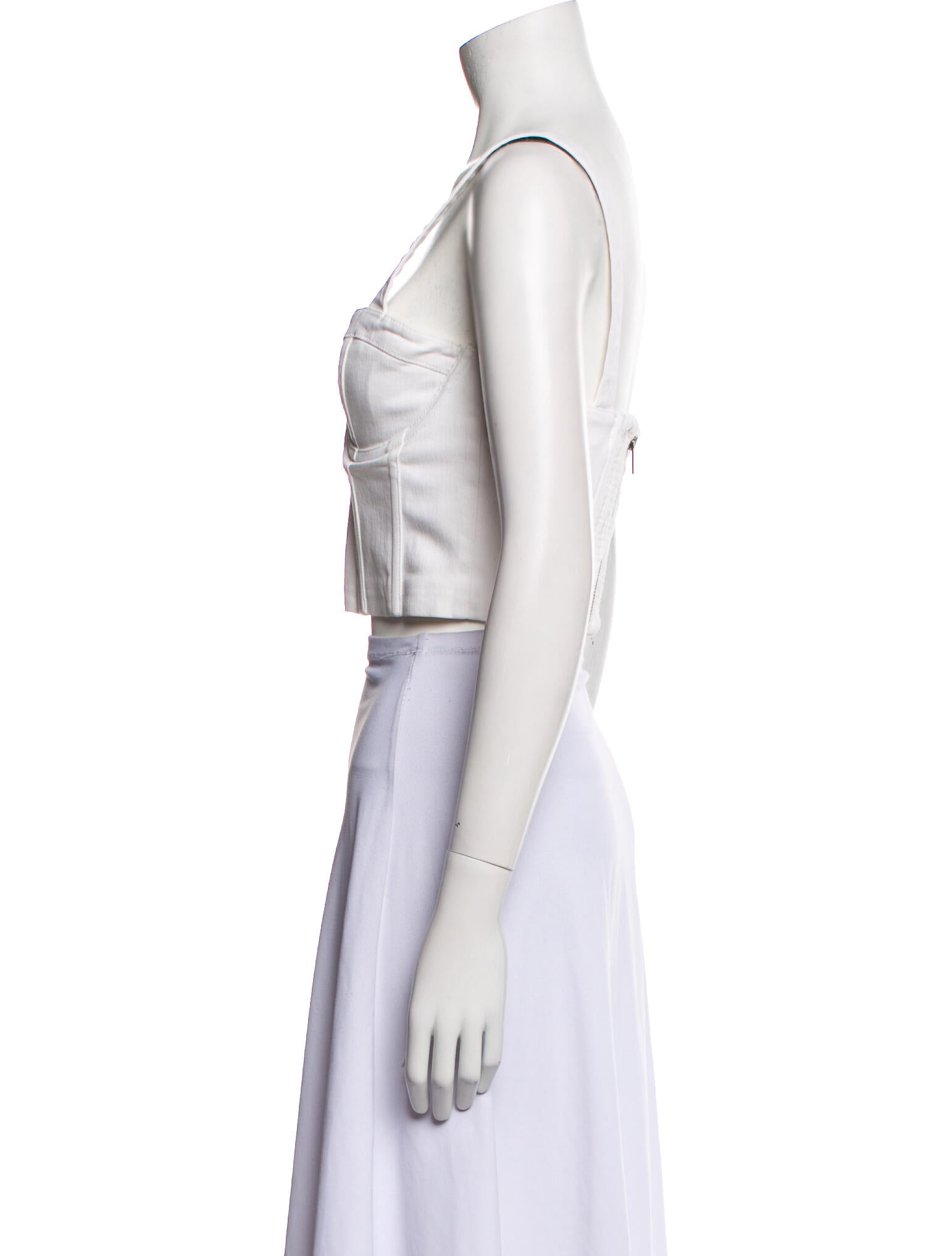 Alice + Olivia Square Neckline Sleeveless Crop Top