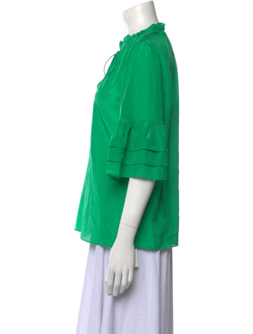 Alice + Olivia Silk Tie Neck Blouse