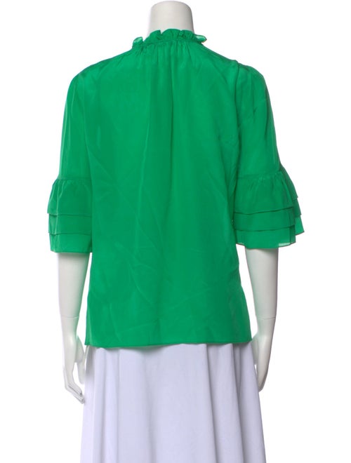 Alice + Olivia Silk Tie Neck Blouse