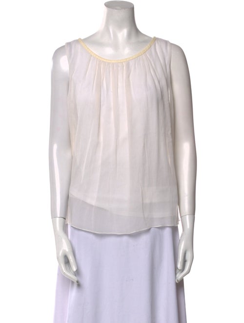 Alice + Olivia Silk Scoop Neck Blouse