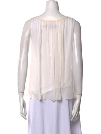 Alice + Olivia Silk Scoop Neck Blouse