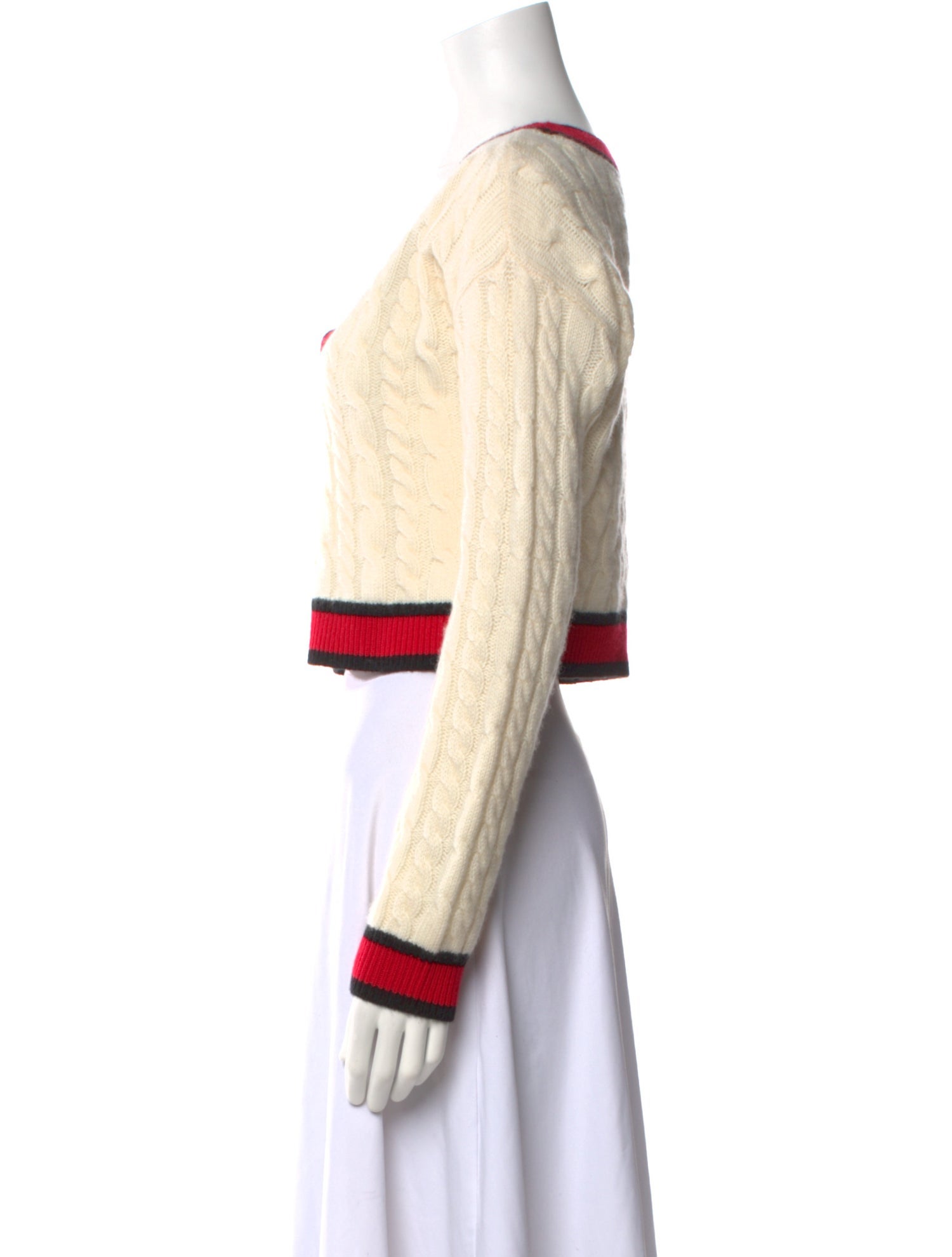 Alice + Olivia Wool Colorblock Pattern Sweater