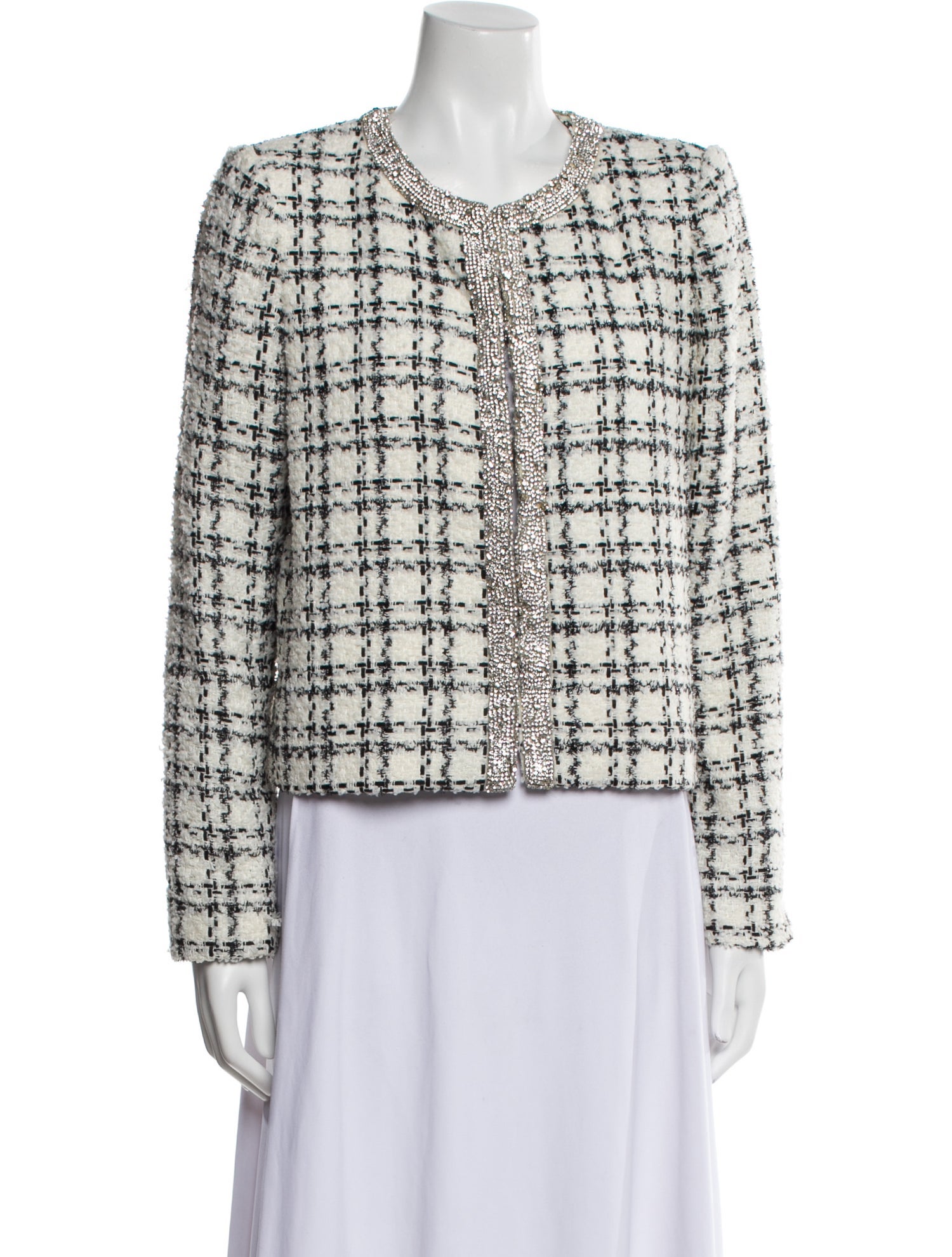 Alice + Olivia Tweed Pattern Evening Jacket