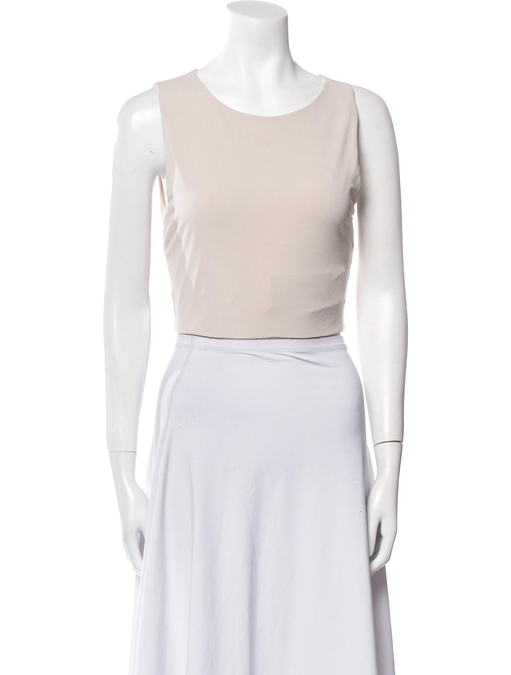 Alice + Olivia Scoop Neck Sleeveless Crop Top