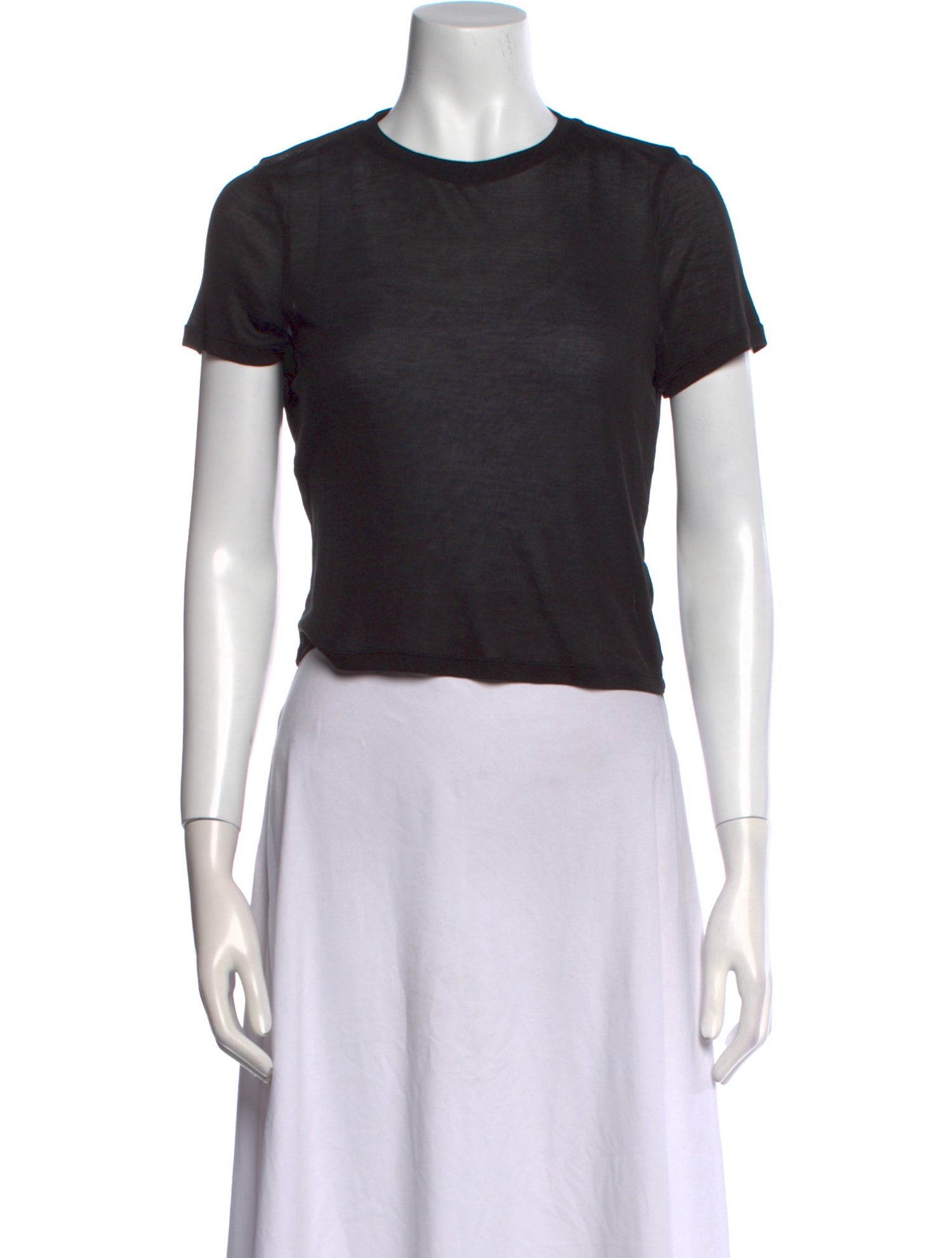 Alice + Olivia Crew Neck Short Sleeve Crop Top