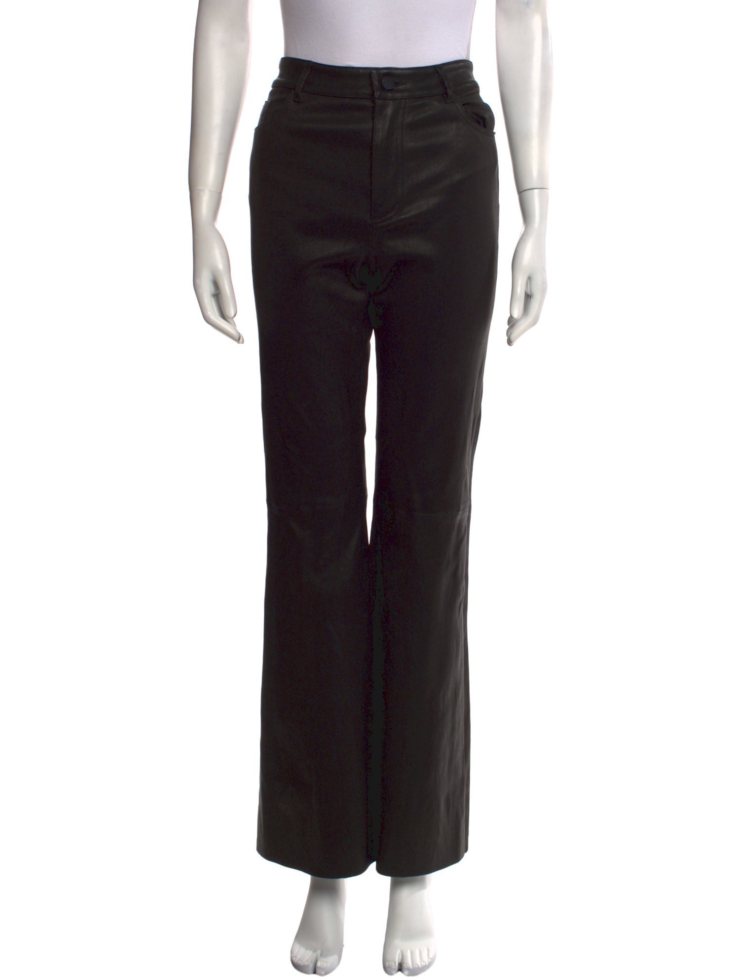 Alice + Olivia Leather Wide Leg Pants