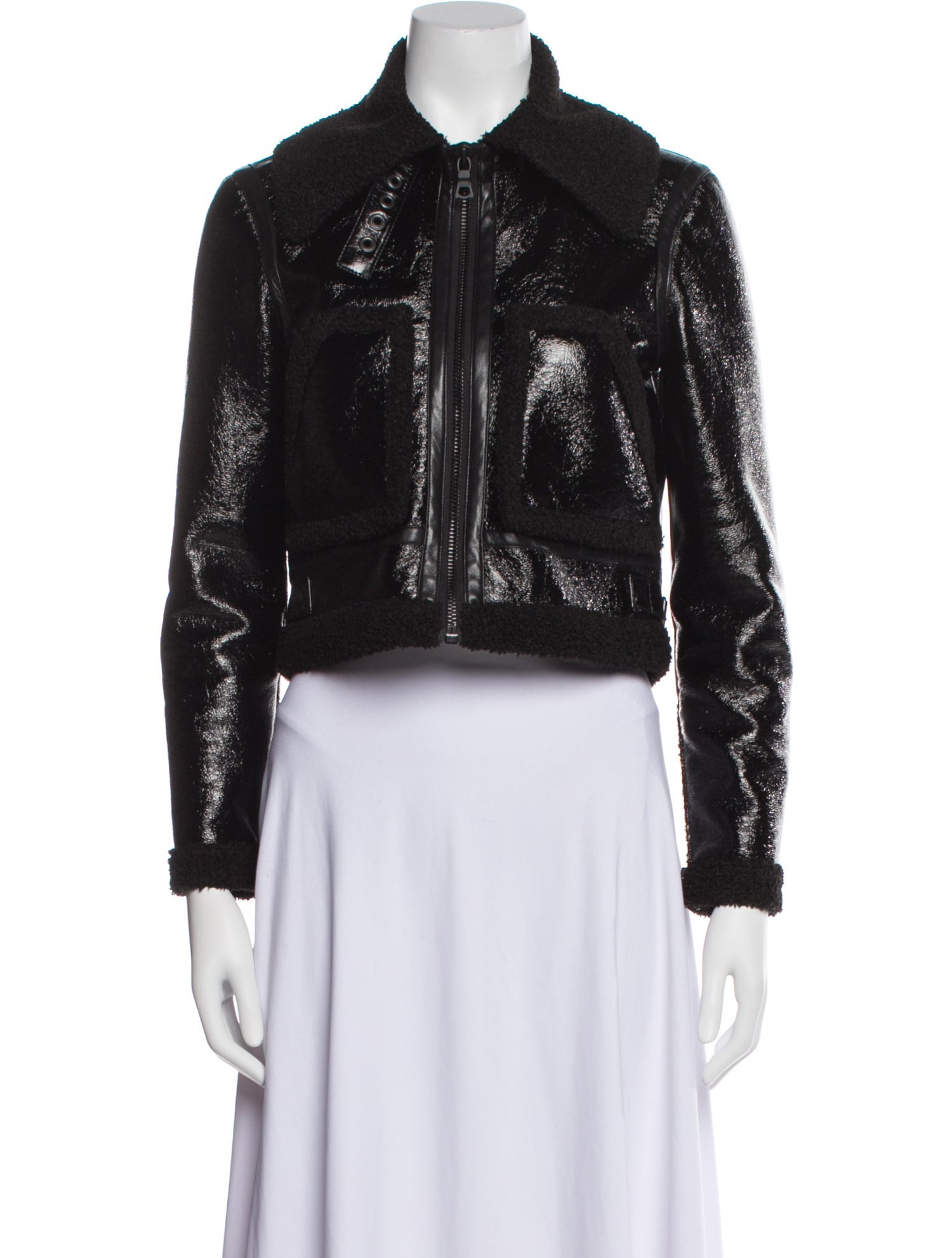 Alice + Olivia Leather Coat