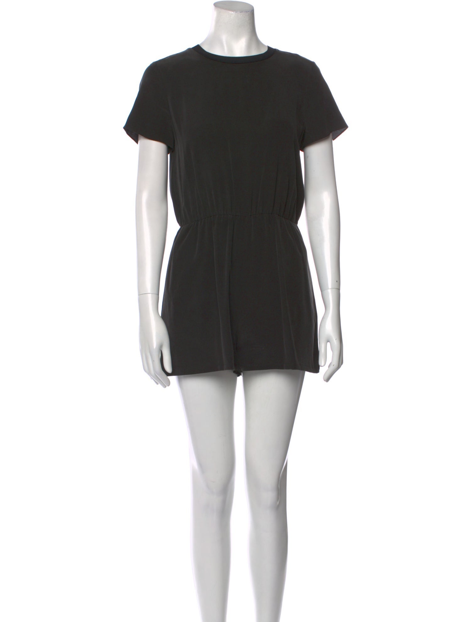 Alice + Olivia Silk Crew Neck Romper