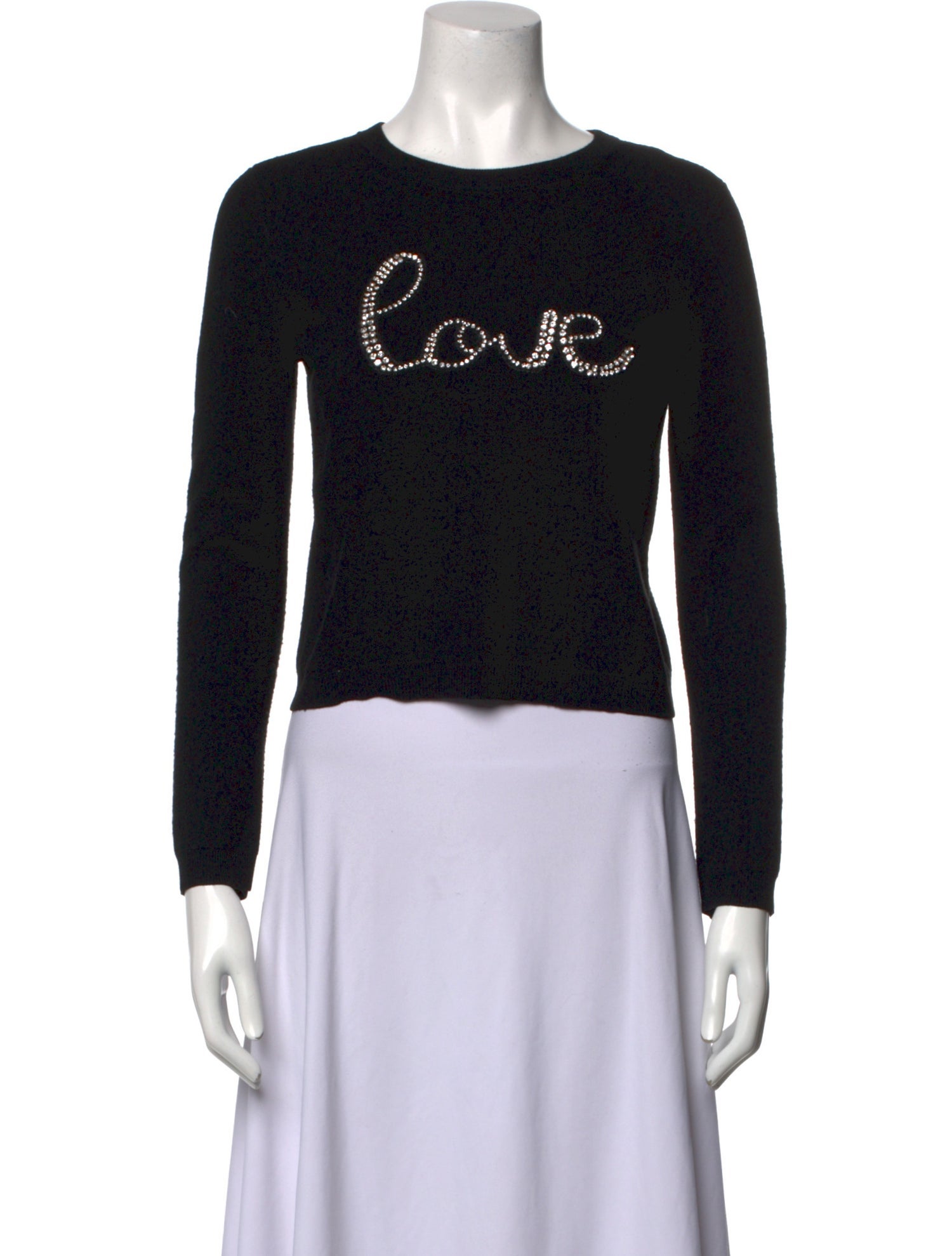 Alice + Olivia Graphic Print Crew Neck Sweater