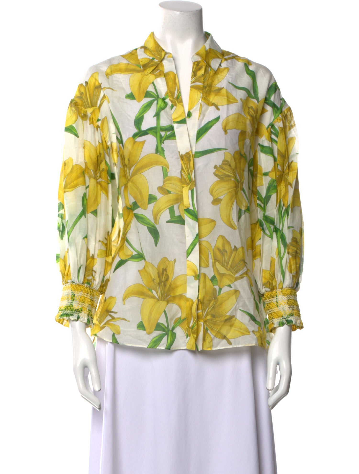 Alice + Olivia Printed V-Neck Blouse w/ Tags