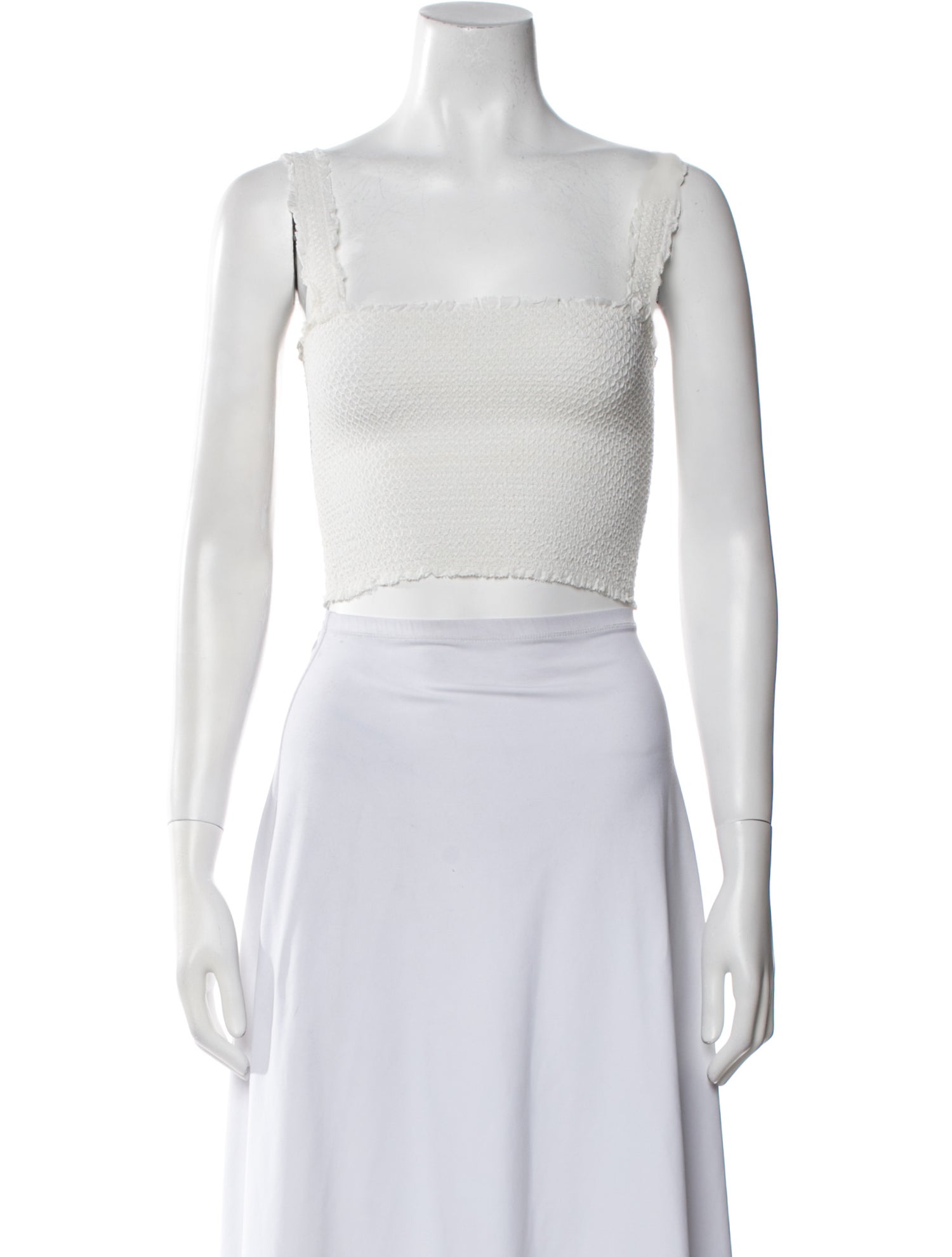 Alice + Olivia Square Neckline Sleeveless Crop Top