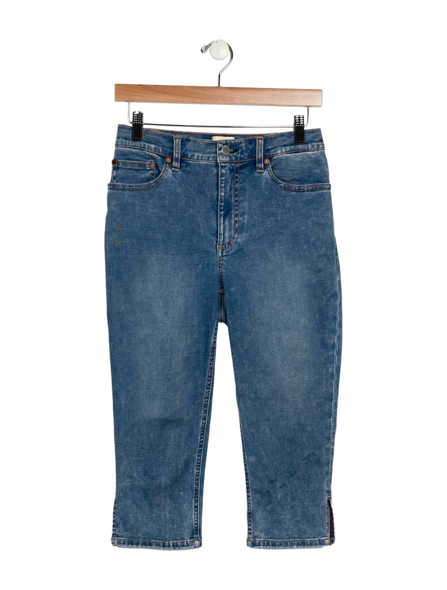 Alice + Olivia Mid-Rise Straight Leg Jeans