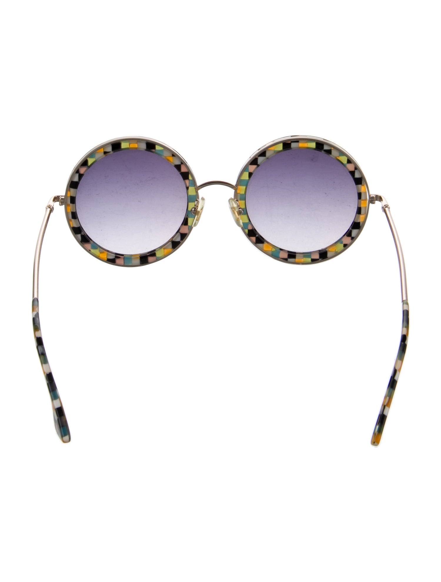 Alice + Olivia Round Mirrored Sunglasses