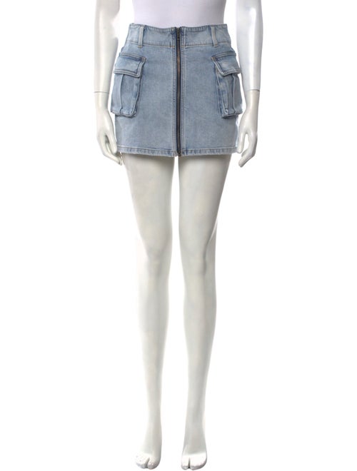 Alice + Olivia Raw-Edge Trim Mini Skirt