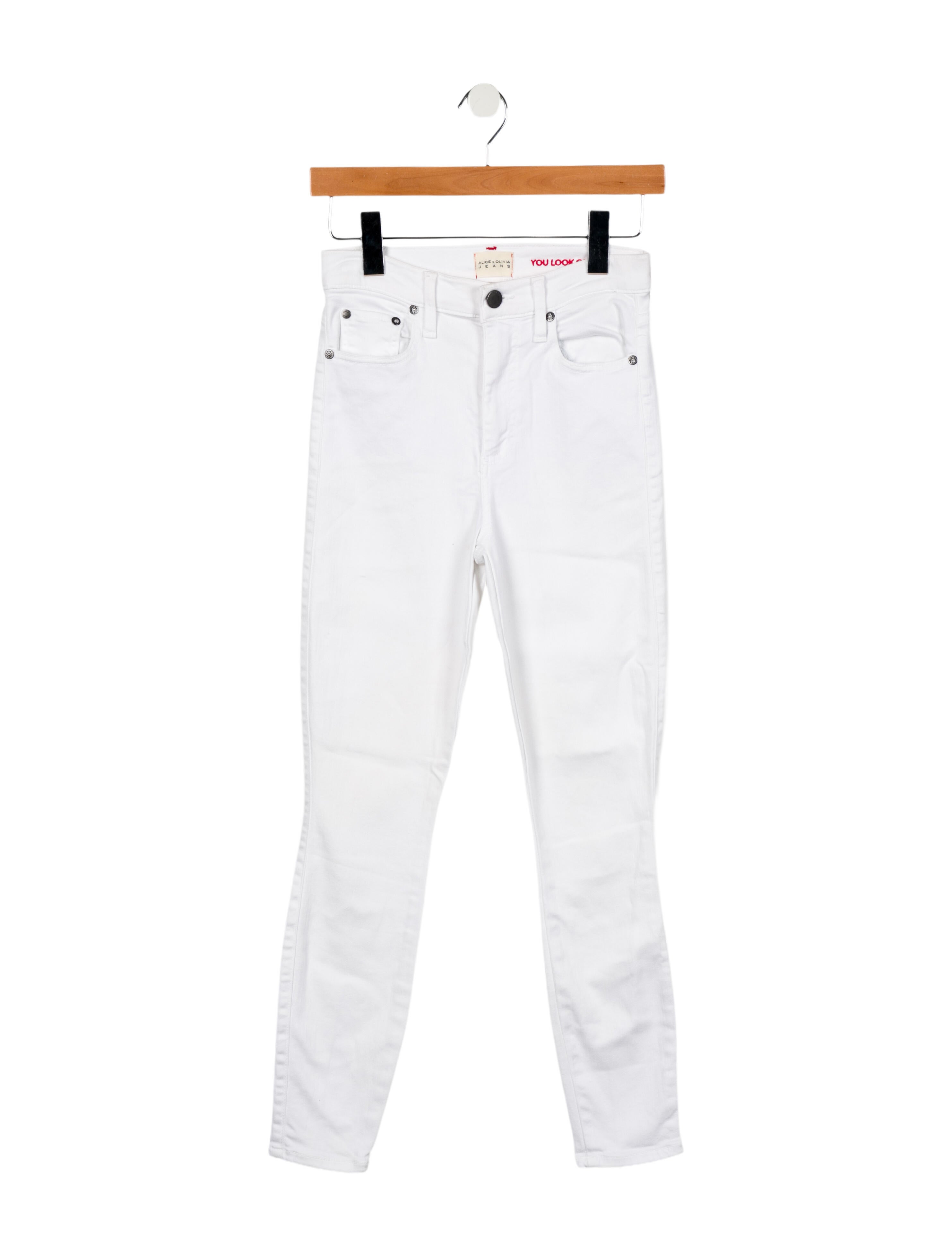 Alice + Olivia Mid-Rise Skinny Leg Jeans