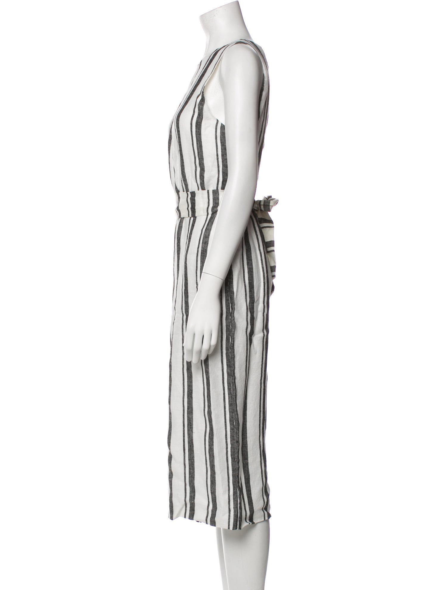 Alice + Olivia Linen Striped Jumpsuit