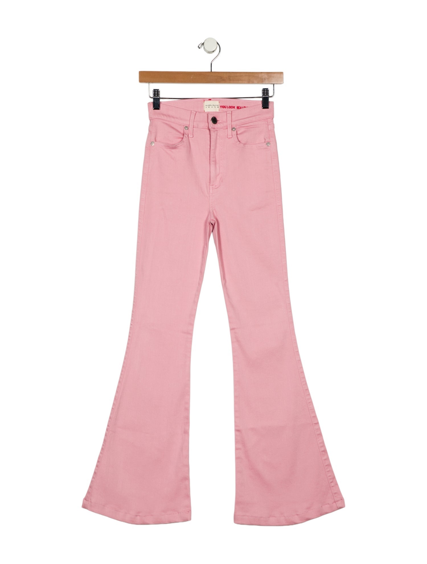 Alice + Olivia Mid-Rise Wide Leg Jeans