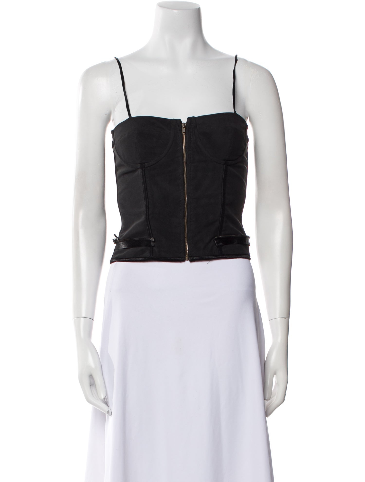 Alice + Olivia Square Neckline Sleeveless Crop Top