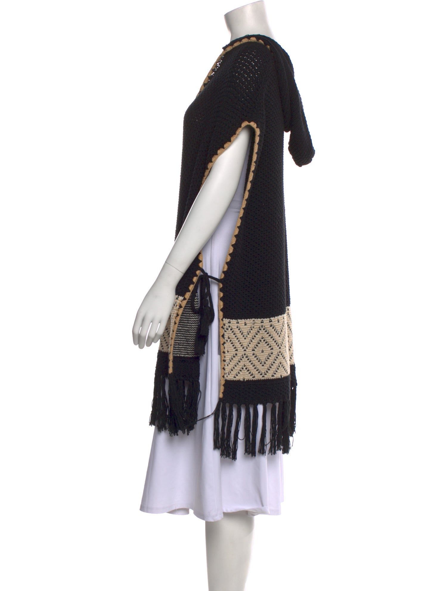 Alice + Olivia Colorblock Pattern V-Neck Sweater