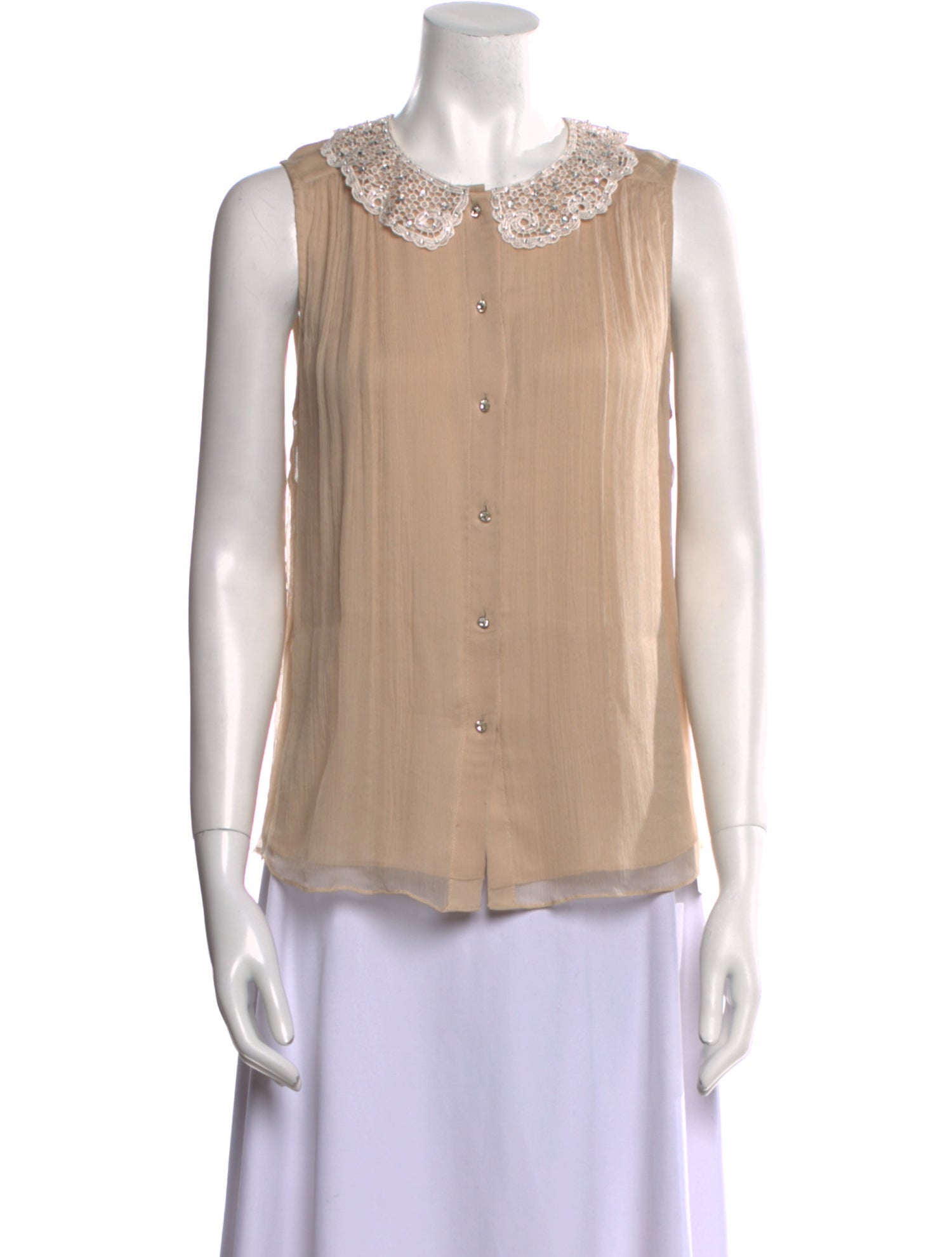 Alice + Olivia Silk Sleeveless Blouse