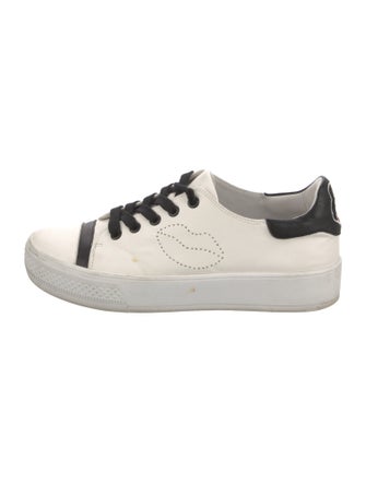 Alice + Olivia Leather Colorblock Pattern Sneakers