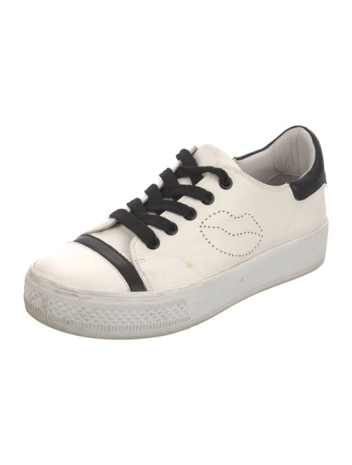 Alice + Olivia Leather Colorblock Pattern Sneakers