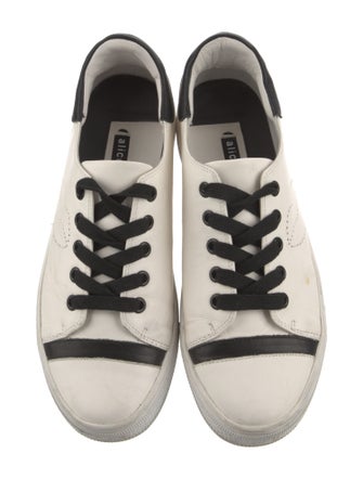 Alice + Olivia Leather Colorblock Pattern Sneakers