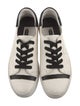 Alice + Olivia Leather Colorblock Pattern Sneakers